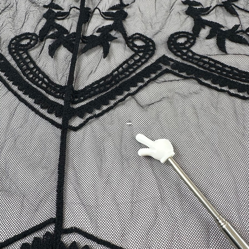 Whimsigoth Dark Fairy Goth Boho Kimono Small Floral Lace Sheer Cardigan Duster - Picture 4 of 7